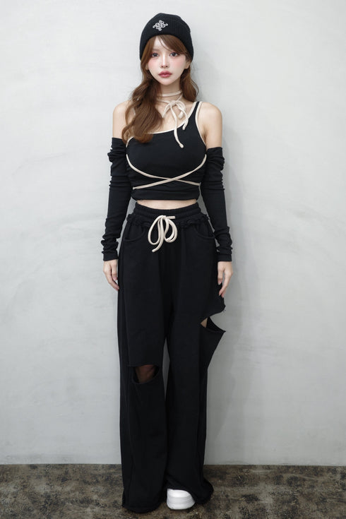 バイカラーストリング3ピースセットアップ