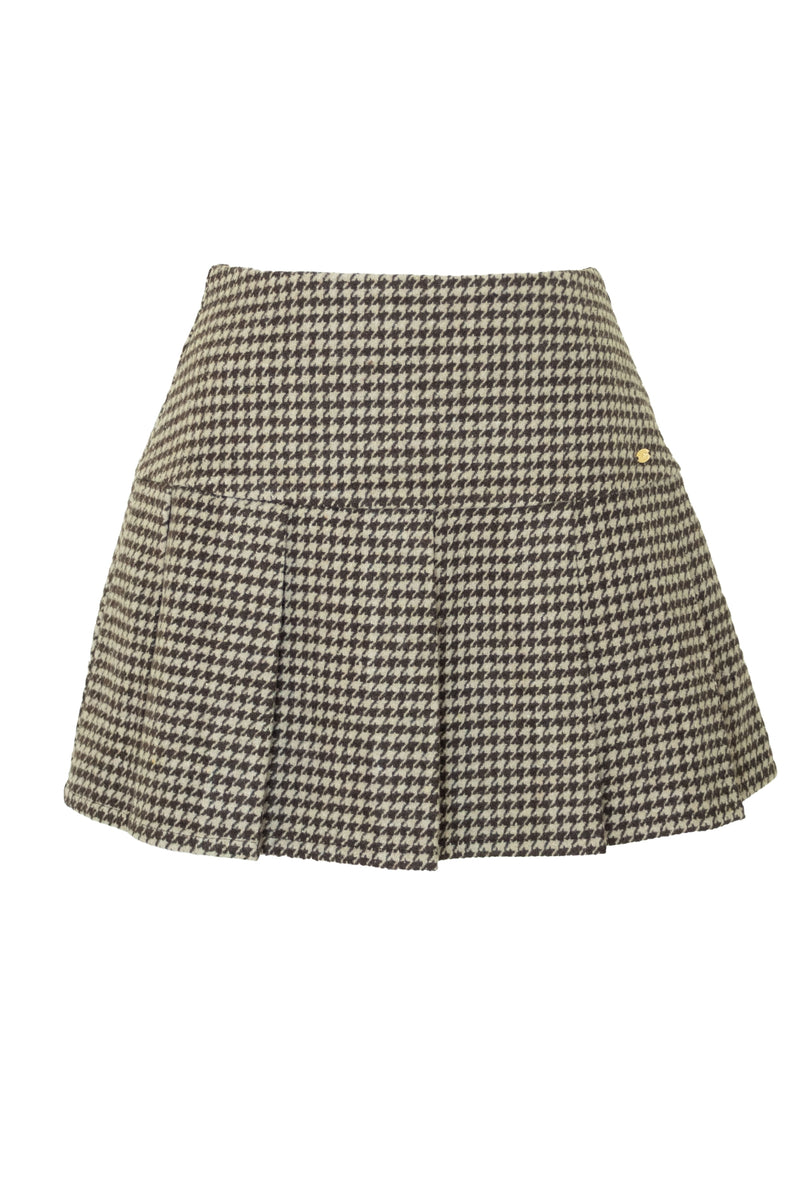 千鳥柄ボックスプリーツスカート – Randy