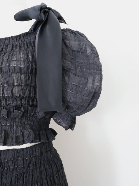 ストリングコアオフショルシャーリングセットアップ