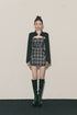 チェック柄バックルジャケットアンサンブル