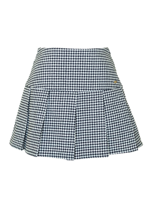 千鳥柄ボックスプリーツスカート