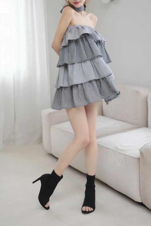 2wayシャツティアードワンピース