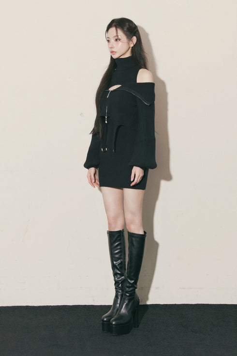 ガーターニットアンサンブル