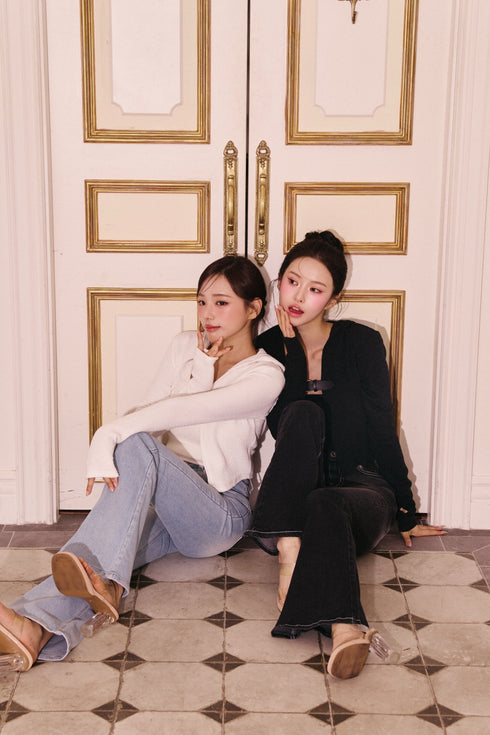 桃尻フレアデニム