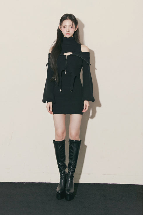 ガーターニットアンサンブル