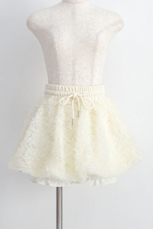 チュールバルーンミニスカート