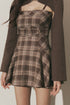 チェック柄バックルジャケットアンサンブル