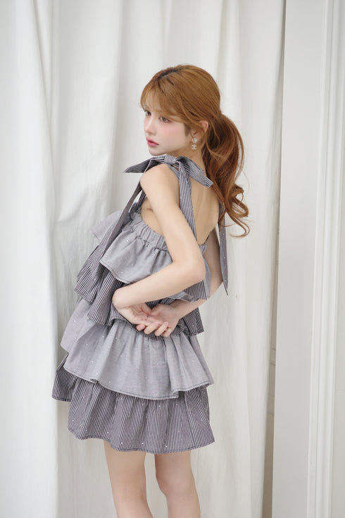 2wayシャツティアードワンピース