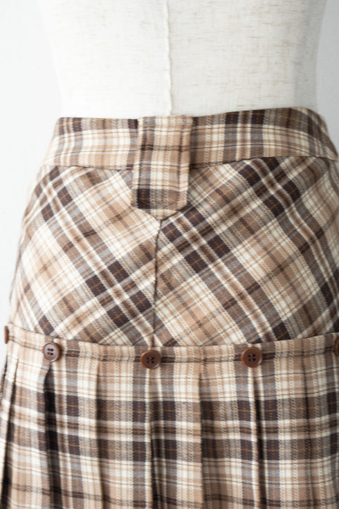 フェイクドッキングプレイドミニスカート