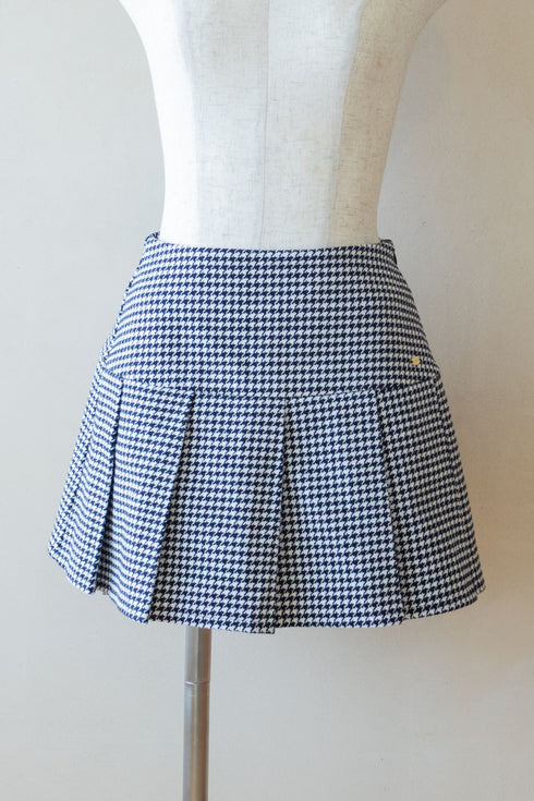 千鳥柄ボックスプリーツスカート