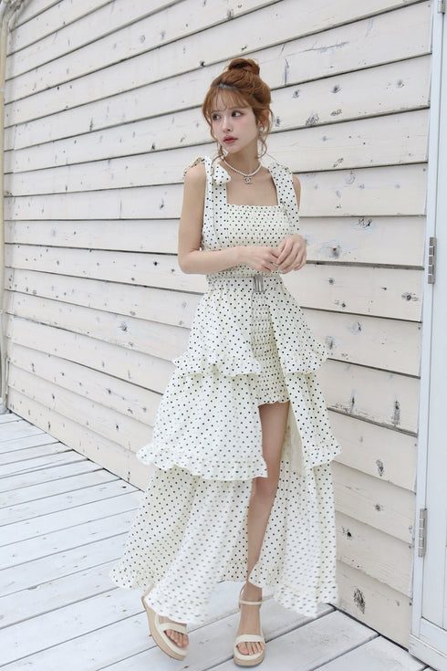 2wayドット柄セットアップ