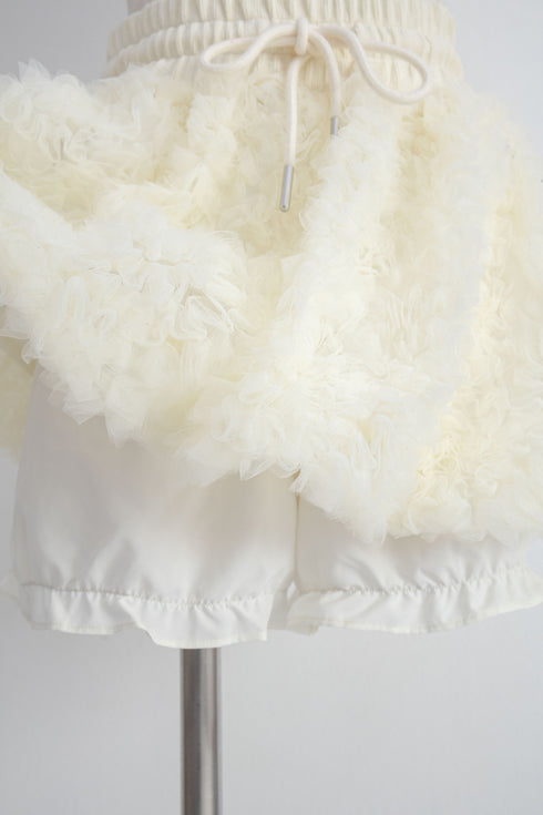 チュールバルーンミニスカート