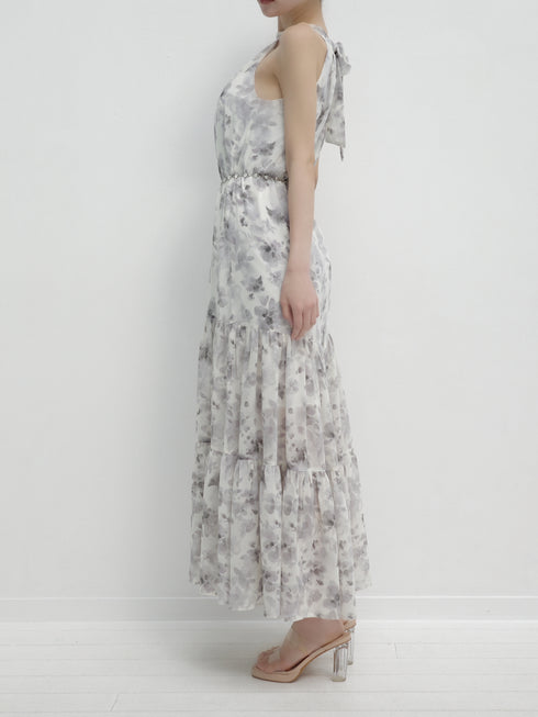 ホルターネックフレグランスマキシワンピース