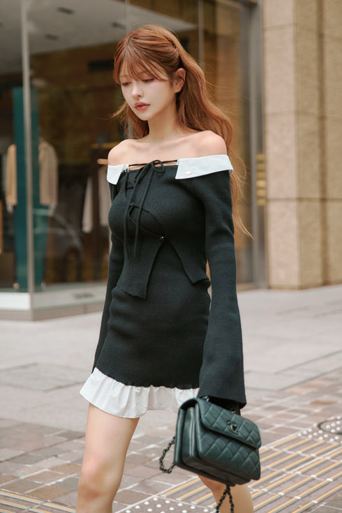 シャツドッキングベアニットアンサンブル