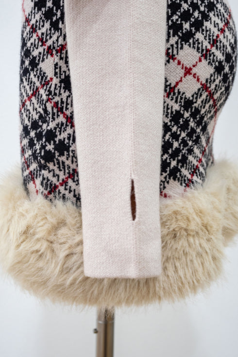 ベルテッドプレイドファーミニワンピース