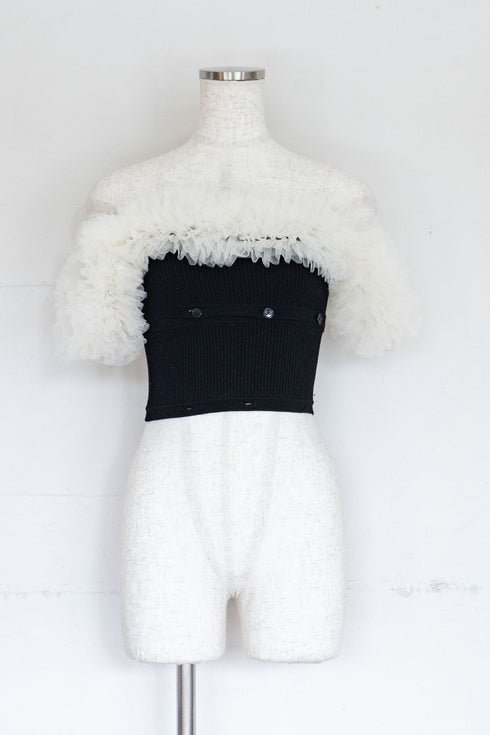 2wayチュールニットワンピース