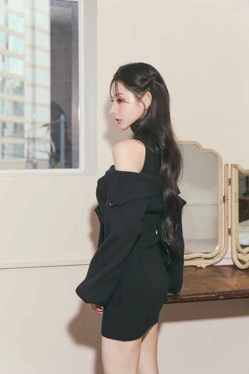 ガーターニットアンサンブル