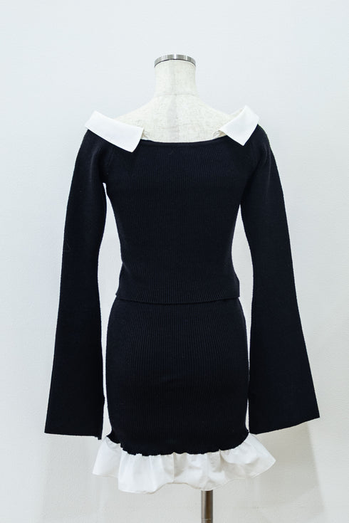 シャツドッキングベアニットアンサンブル