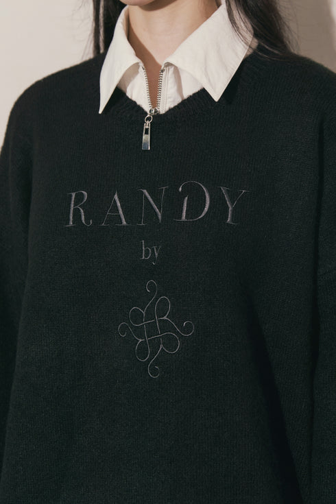 オーバーサイズロゴニットプルオーバー