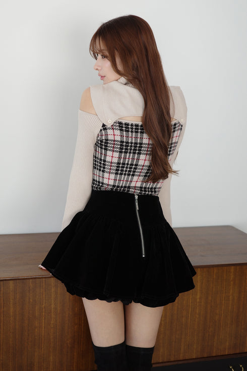 ベルベットバルーンミニスカート