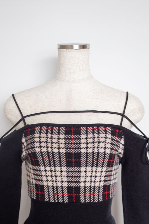 ストリングコアプレイドマーメイドワンピース