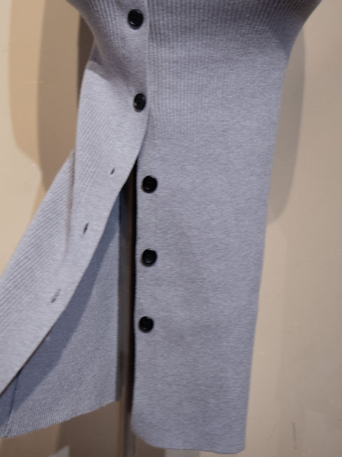 ウエストカットリブロングワンピース