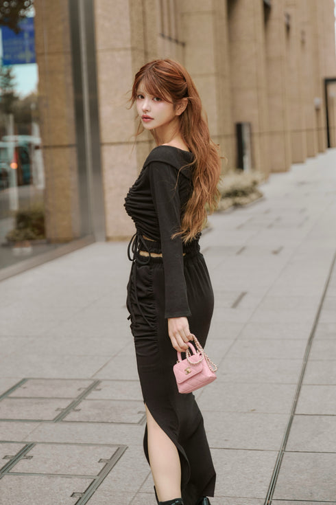 ドロストオフショルスウェットセットアップ