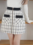 Étoile Check tweedジップスカート