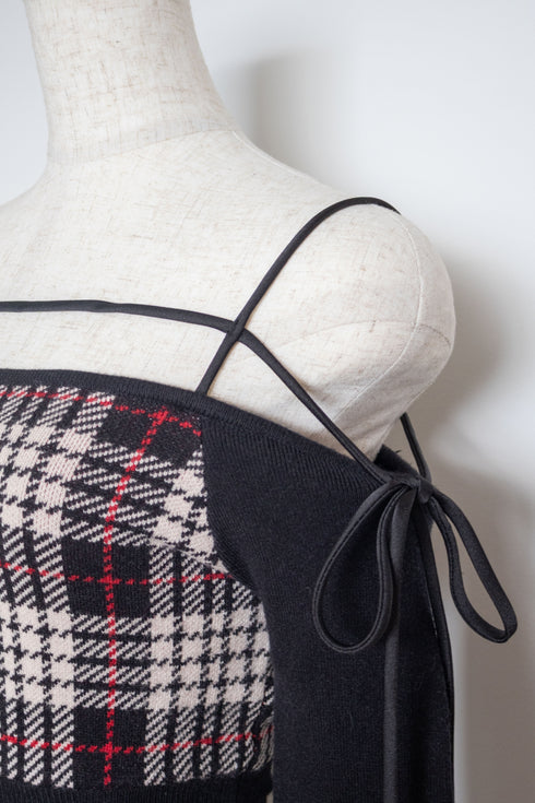 ストリングコアプレイドマーメイドワンピース