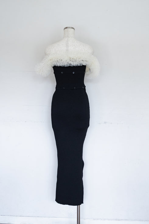 2wayチュールニットワンピース