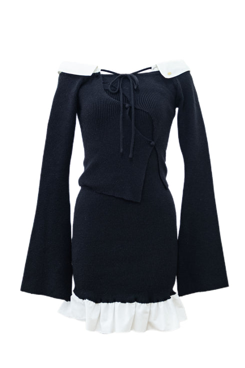 シャツドッキングベアニットアンサンブル