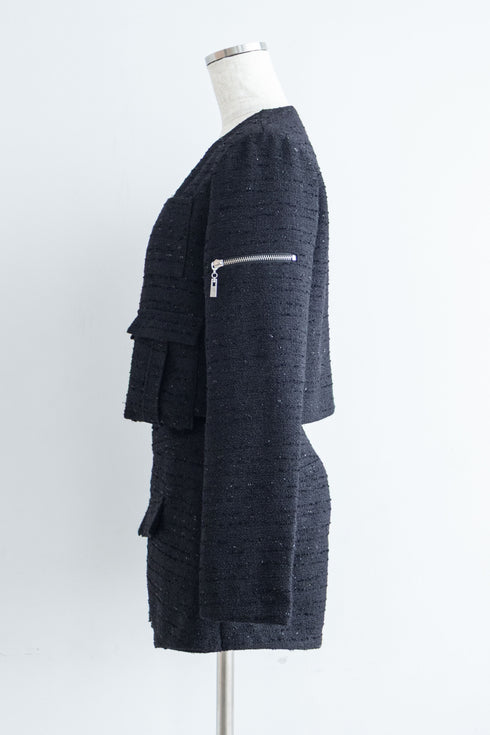 ステラツイードジップジャケットセットアップ