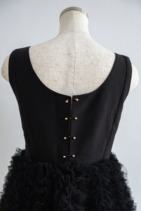 チュールビスチェワンピース(BLACK)