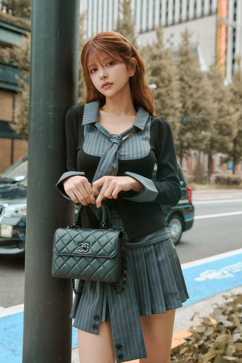 ピンストライププレッピーセットアップ