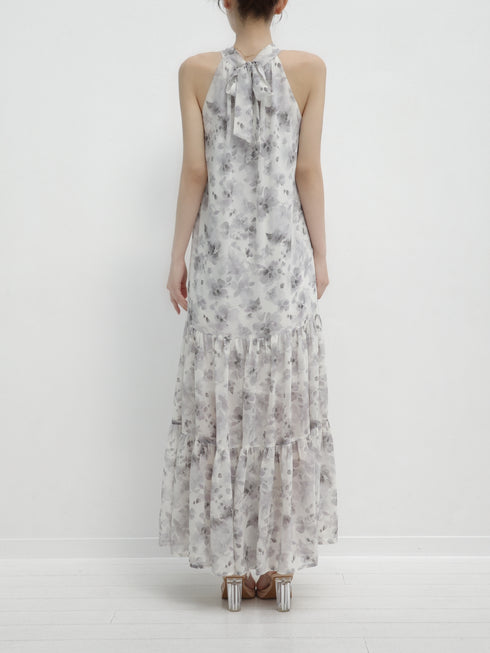 ホルターネックフレグランスマキシワンピース