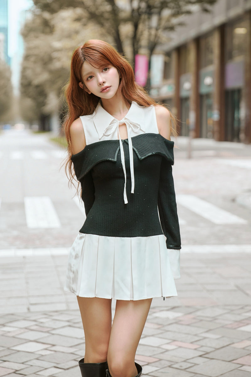 ビジュープレッピーカットショルダーワンピース – Randy