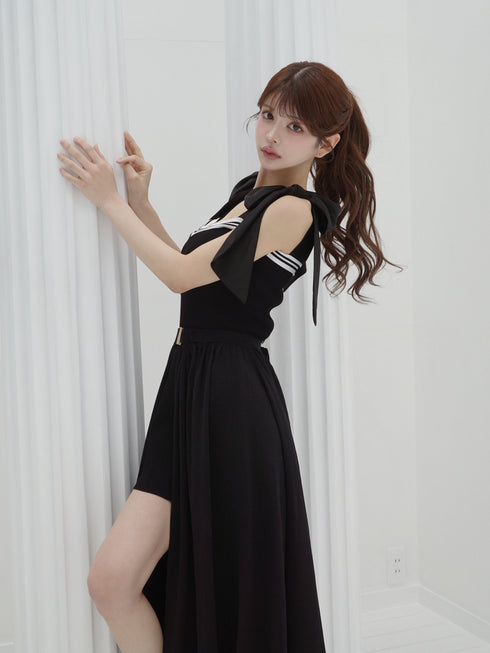 2-way two-tone knit set