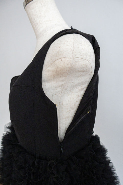 チュールビスチェワンピース(BLACK)