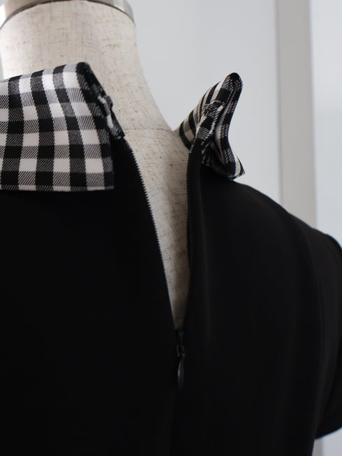 ギンガムドッキングAラインワンピース