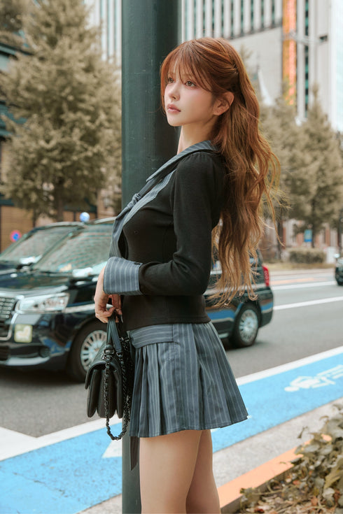 ピンストライププレッピーセットアップ