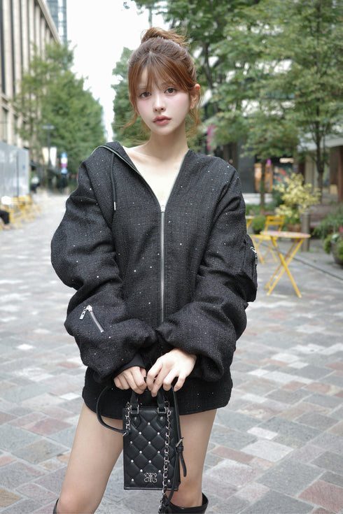 パデットツイードカーゴセットアップ