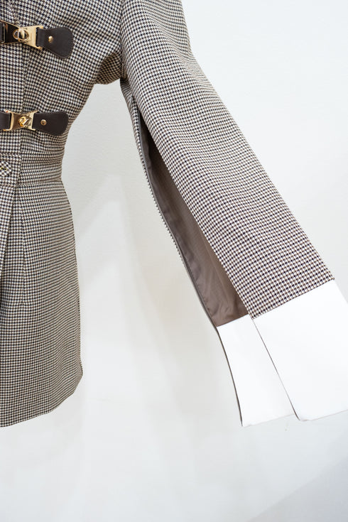 2wayバックルプレイドコンビネゾン