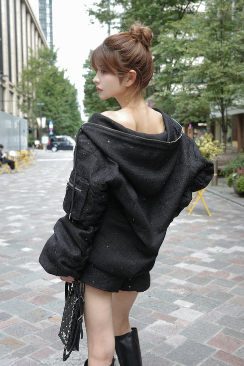 パデットツイードカーゴセットアップ