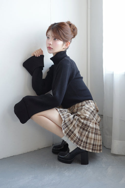 フェイクドッキングプレイドミニスカート