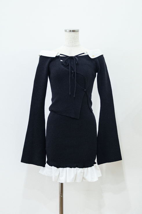 シャツドッキングベアニットアンサンブル