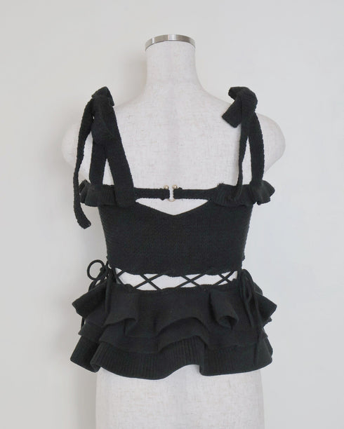 2wayストリングコアニットトップス