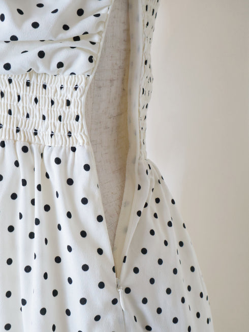 ランダムドットティアードマーメイドワンピース