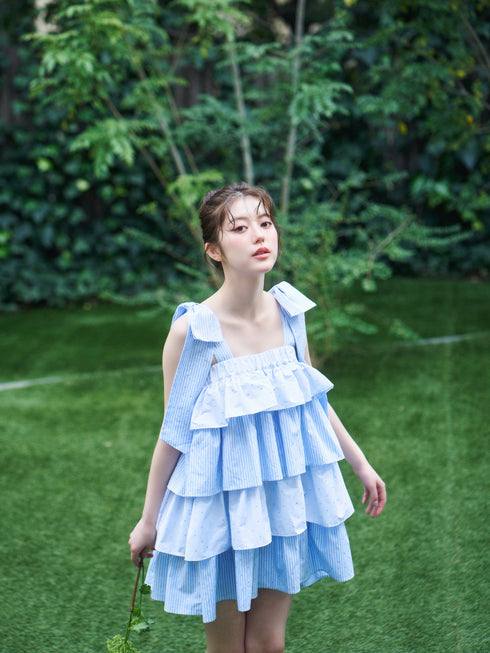 2wayシャツティアードワンピース