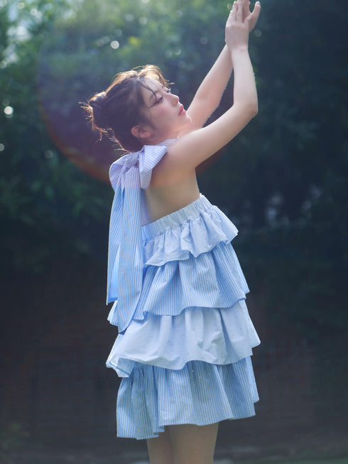 2wayシャツティアードワンピース