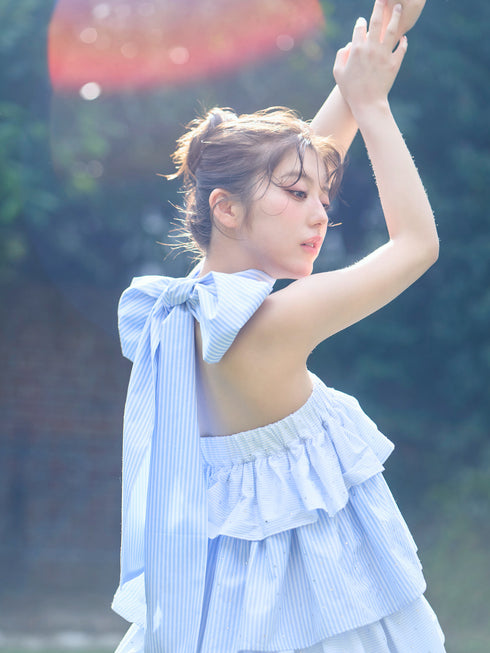 2wayシャツティアードワンピース